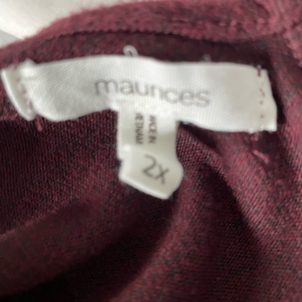 🛍️SALE…Maurices Deep Burgundy Long Sleeve Top - Picture 4 of 6